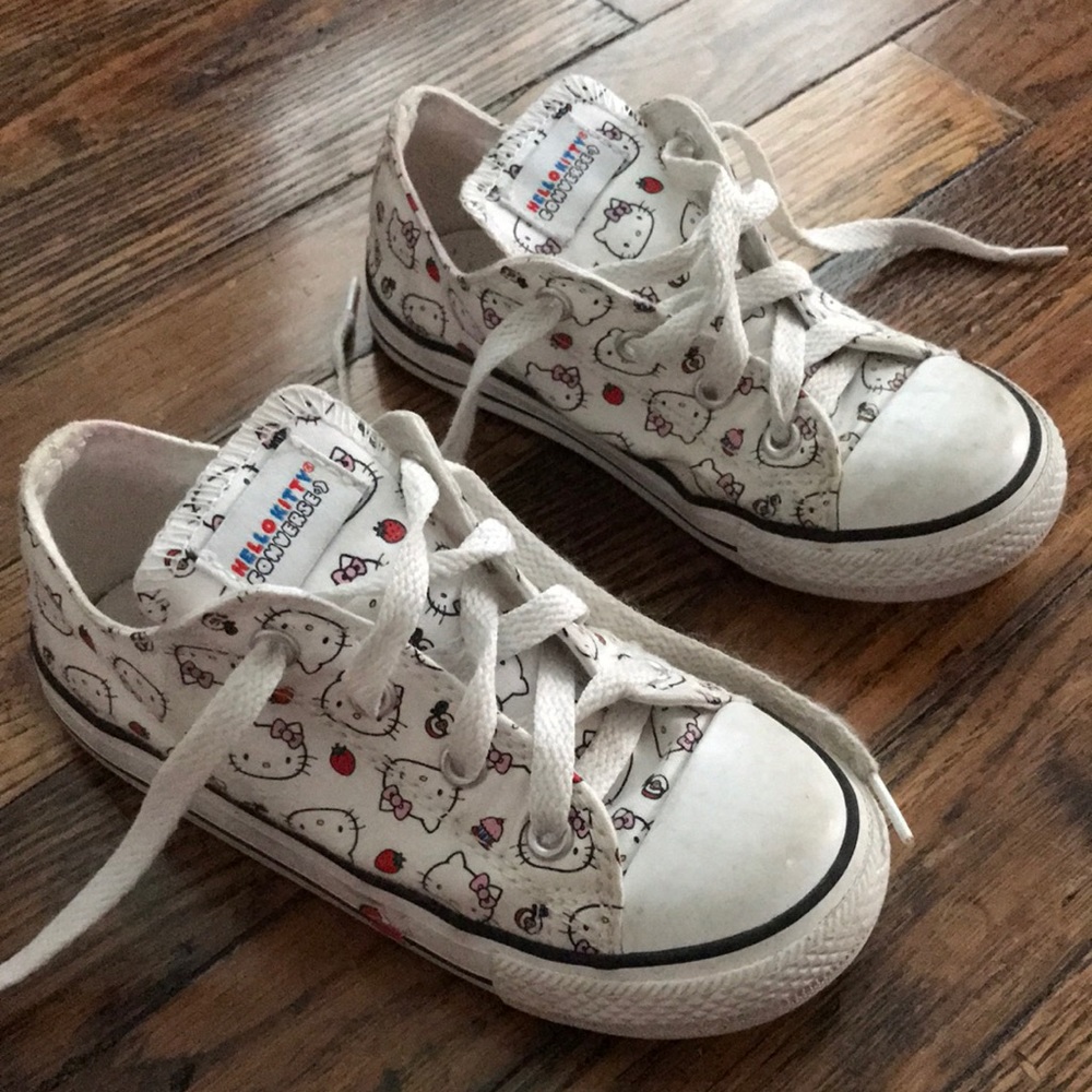 Gently used toddler size 10 Hello Kitty Converse